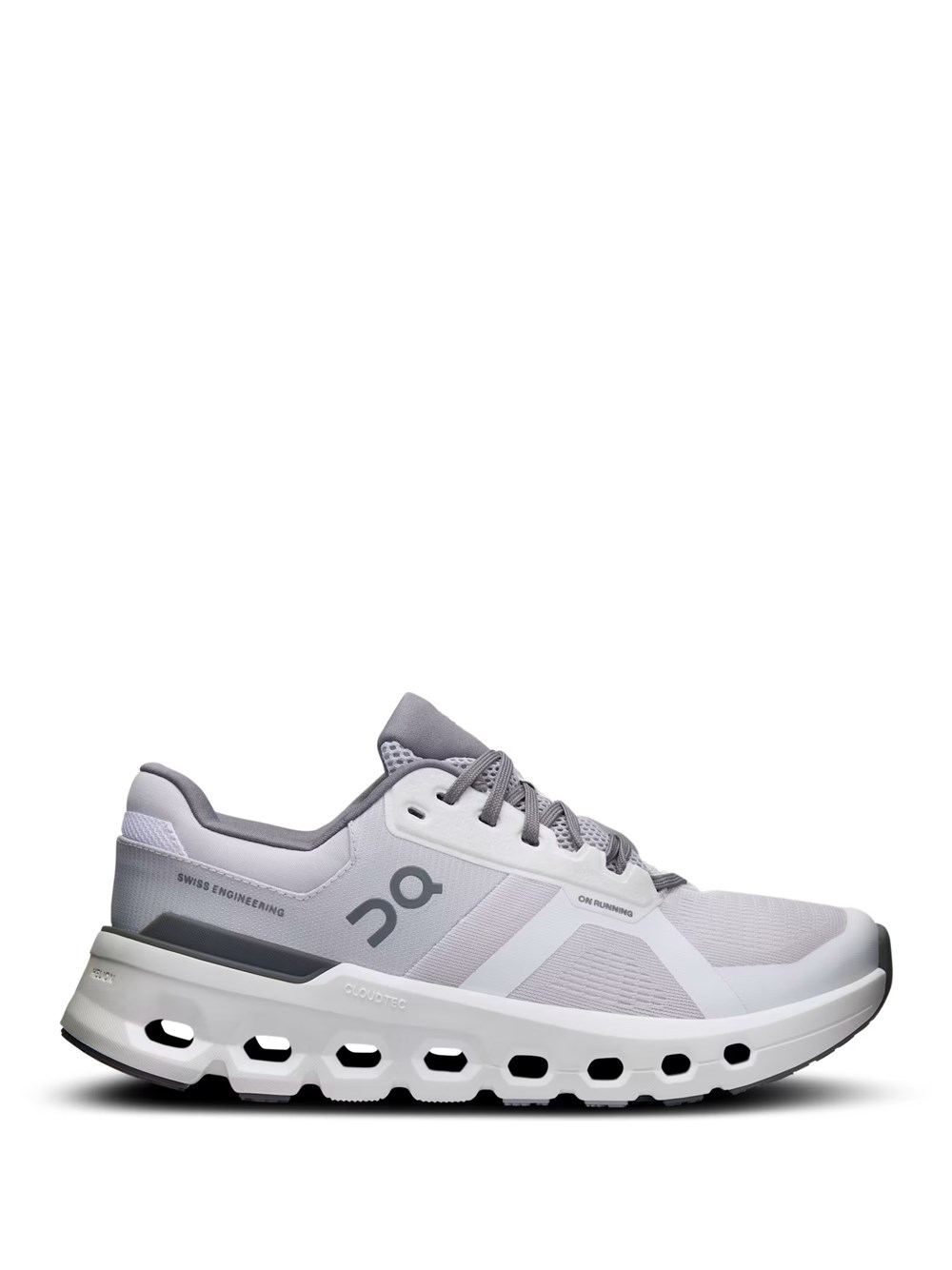 On Cloudrunner Sneakers Mesh Upper Perforated Design In White