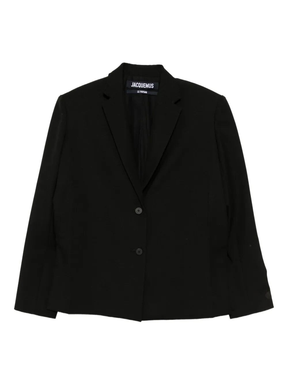 Jacquemus Single Breasted Long Sleeve Notch Lapel Jacket In Black