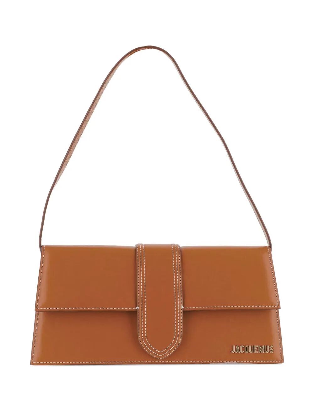 Jacquemus Long Rectangular Shoulder Bag With Adjustable Strap In Brown