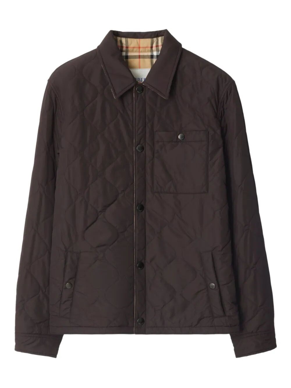 Burberry Reversible Quilted Nylon Coat Clothing In Brown