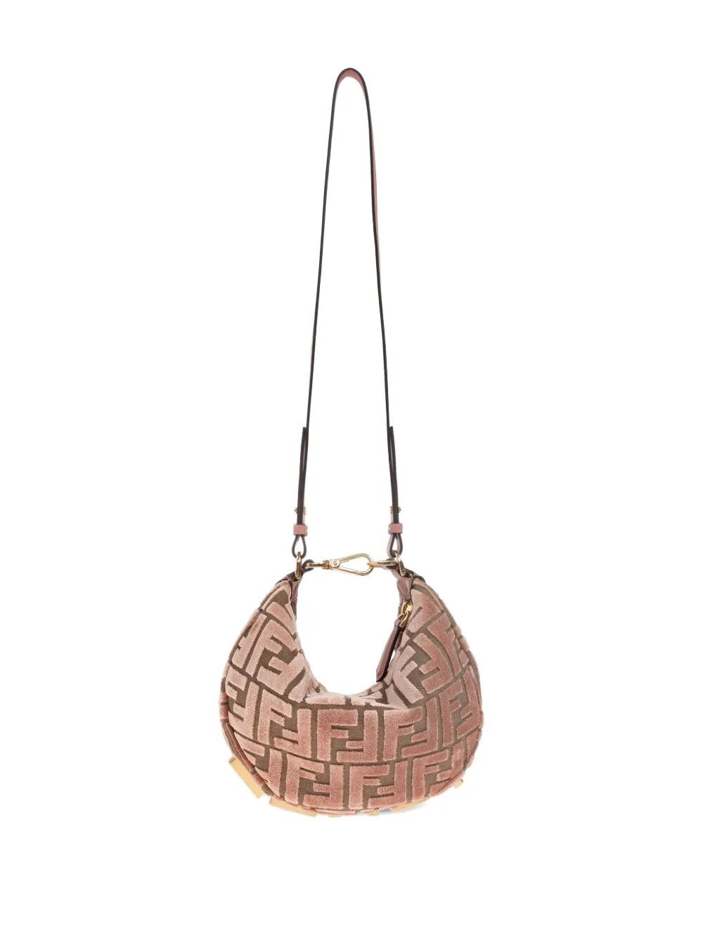 FENDIGRAPHY MINI HOBO BAG IN FF JACQUARD VELVET
