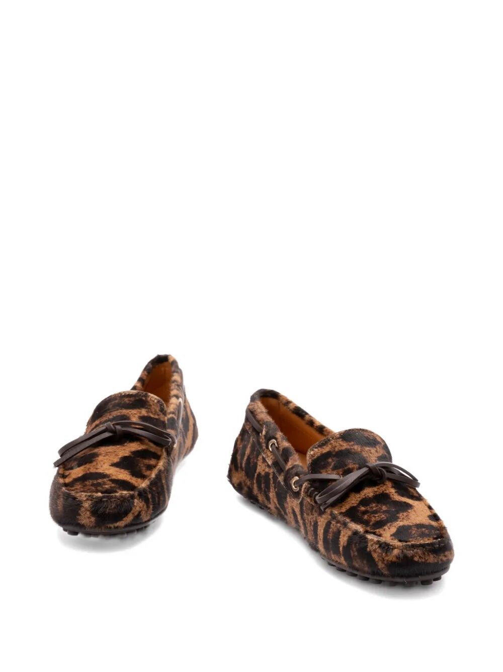 Tod`s Leopard-print calf hair loafers available on Monti