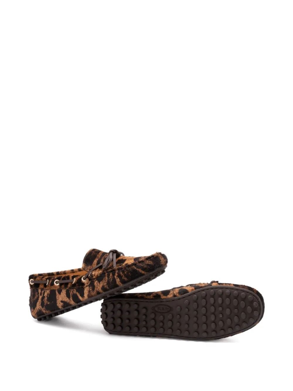 LEOPARD-PRINT CALF HAIR LOAFERS