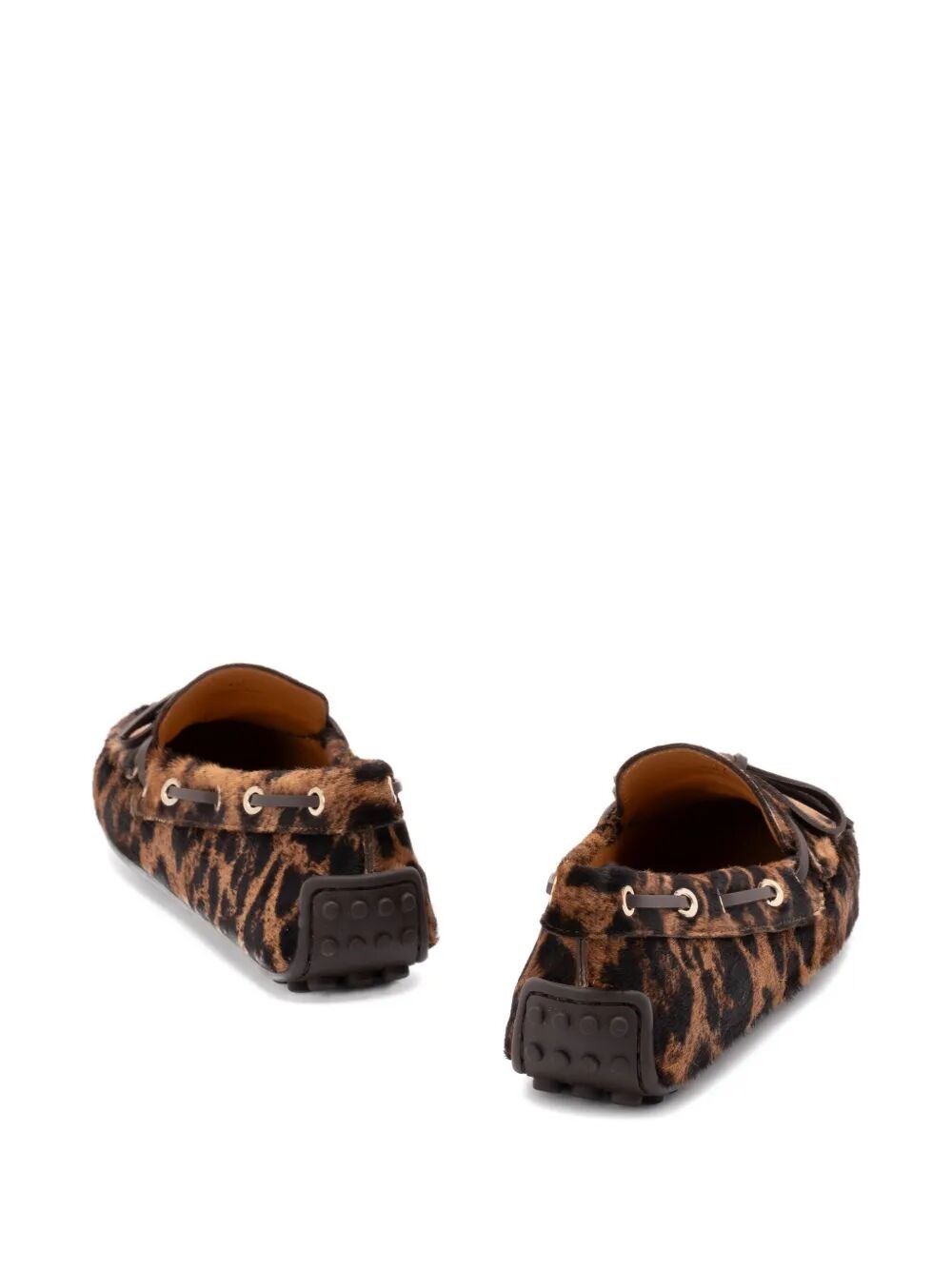 LEOPARD-PRINT CALF HAIR LOAFERS