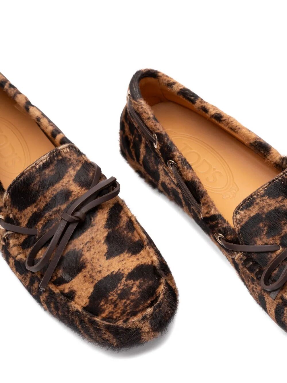LEOPARD-PRINT CALF HAIR LOAFERS