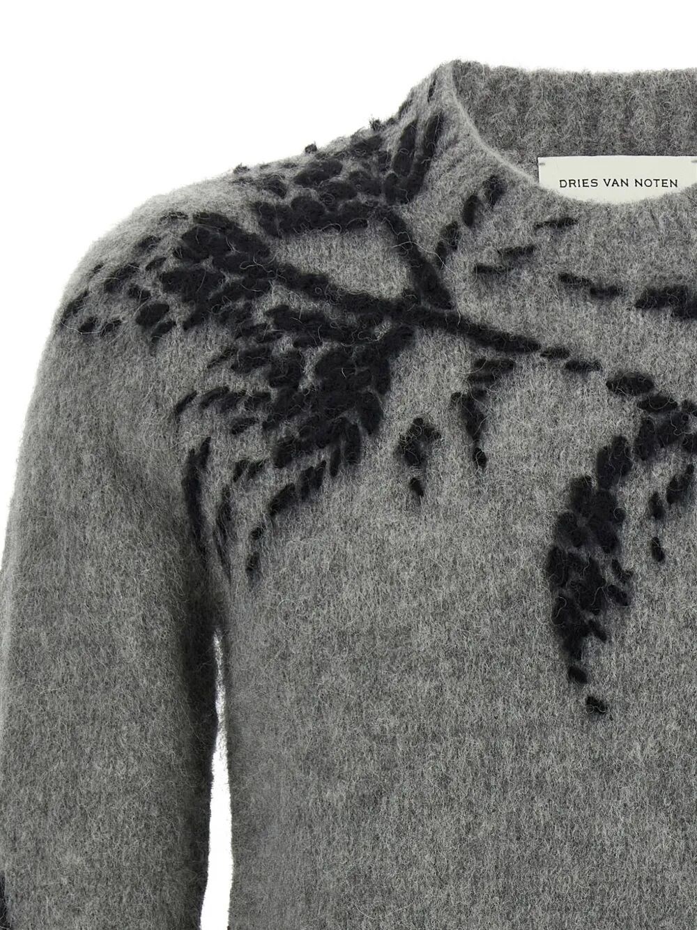 MOUCHE EMBROIDERED WOOL SWEATER