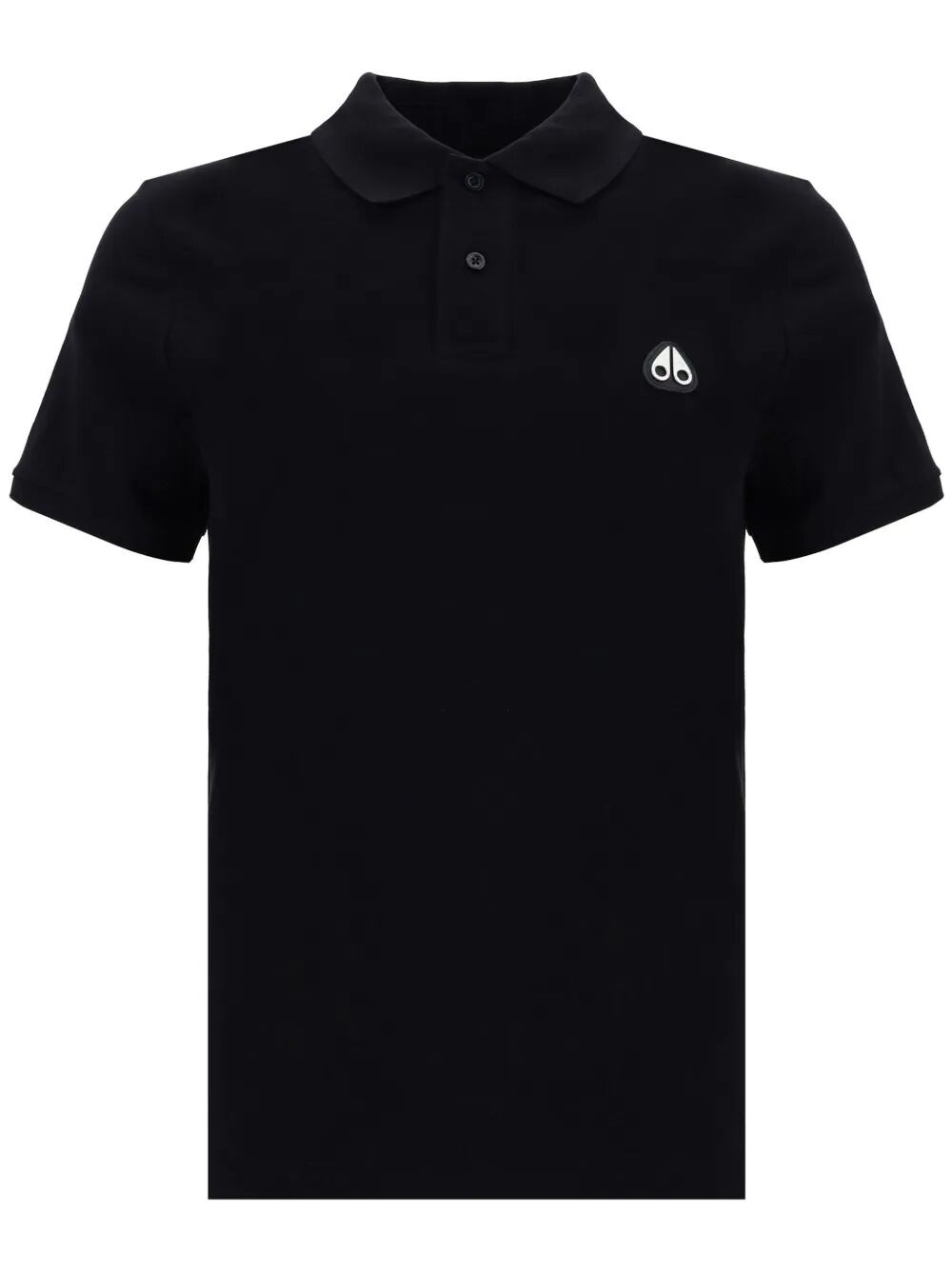 Moose Knuckles Short-sleeved Polo Shirt In Black