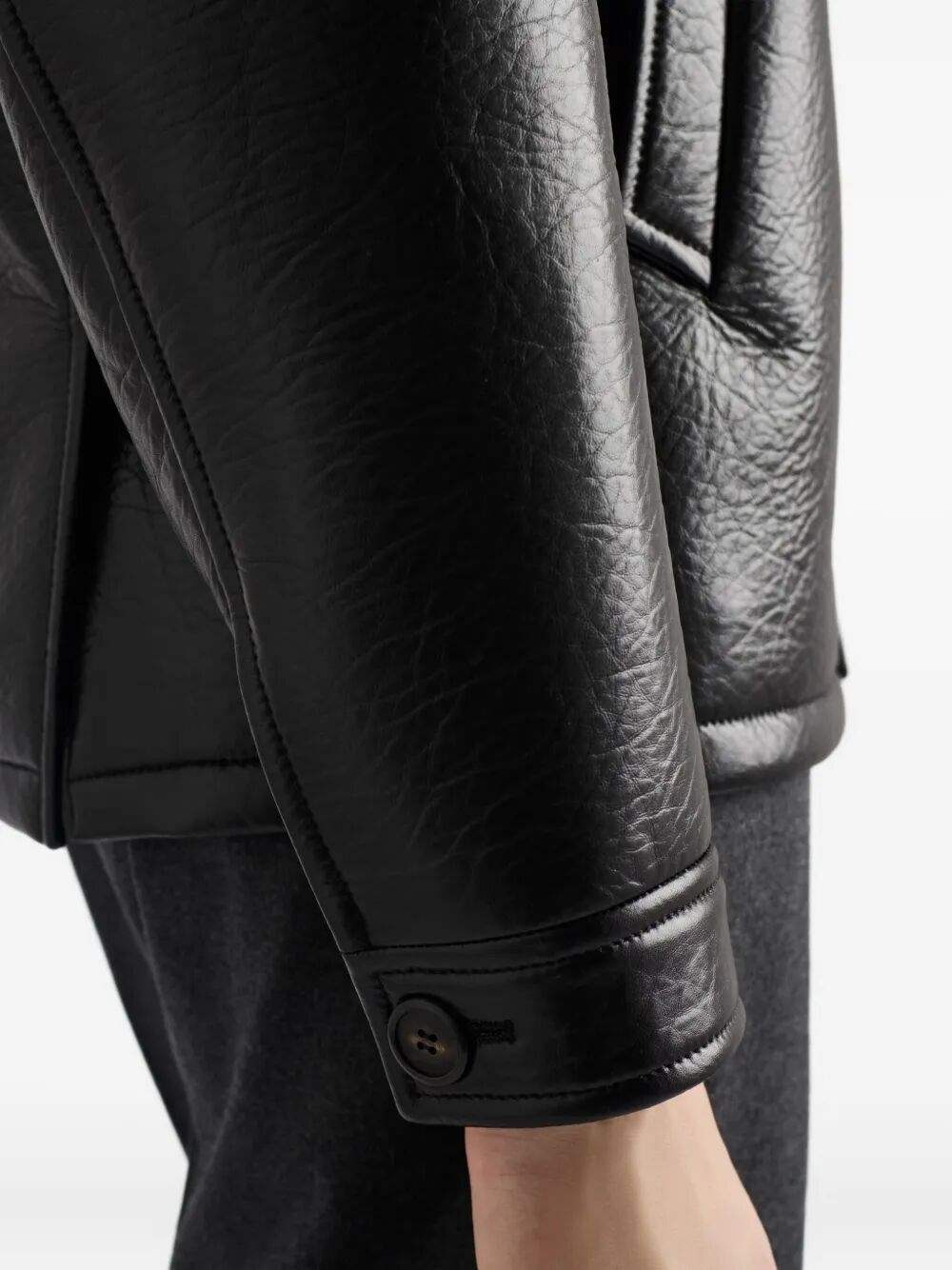 NAPPA LEATHER CABAN JACKET