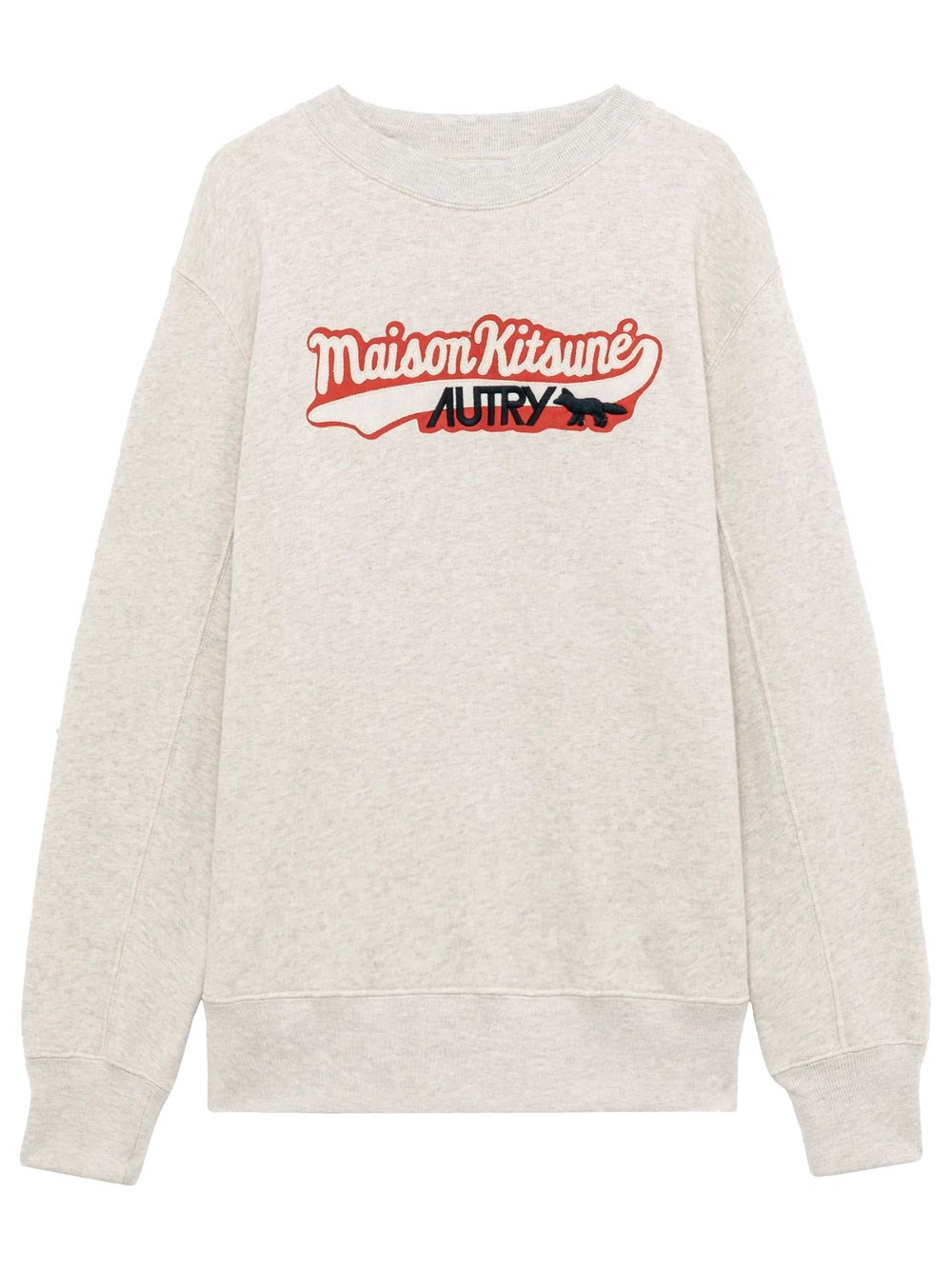 X MAISON KITSUNÉ LOGO PRINT CREWNECK SWEATSHIRT 