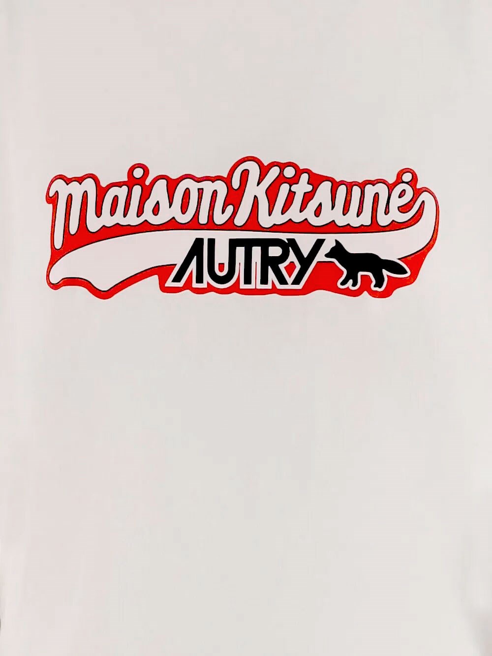 X MAISON KITSUNÉ LOGO PRINT T-SHIRT 