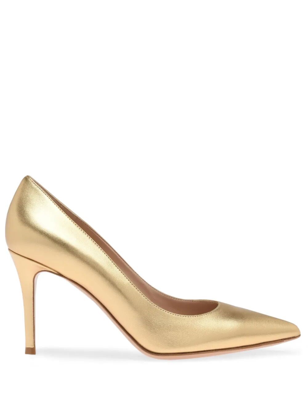 Gianvito Rossi Gianvito 85 Nappa Leather Pumps Shoes In Silver