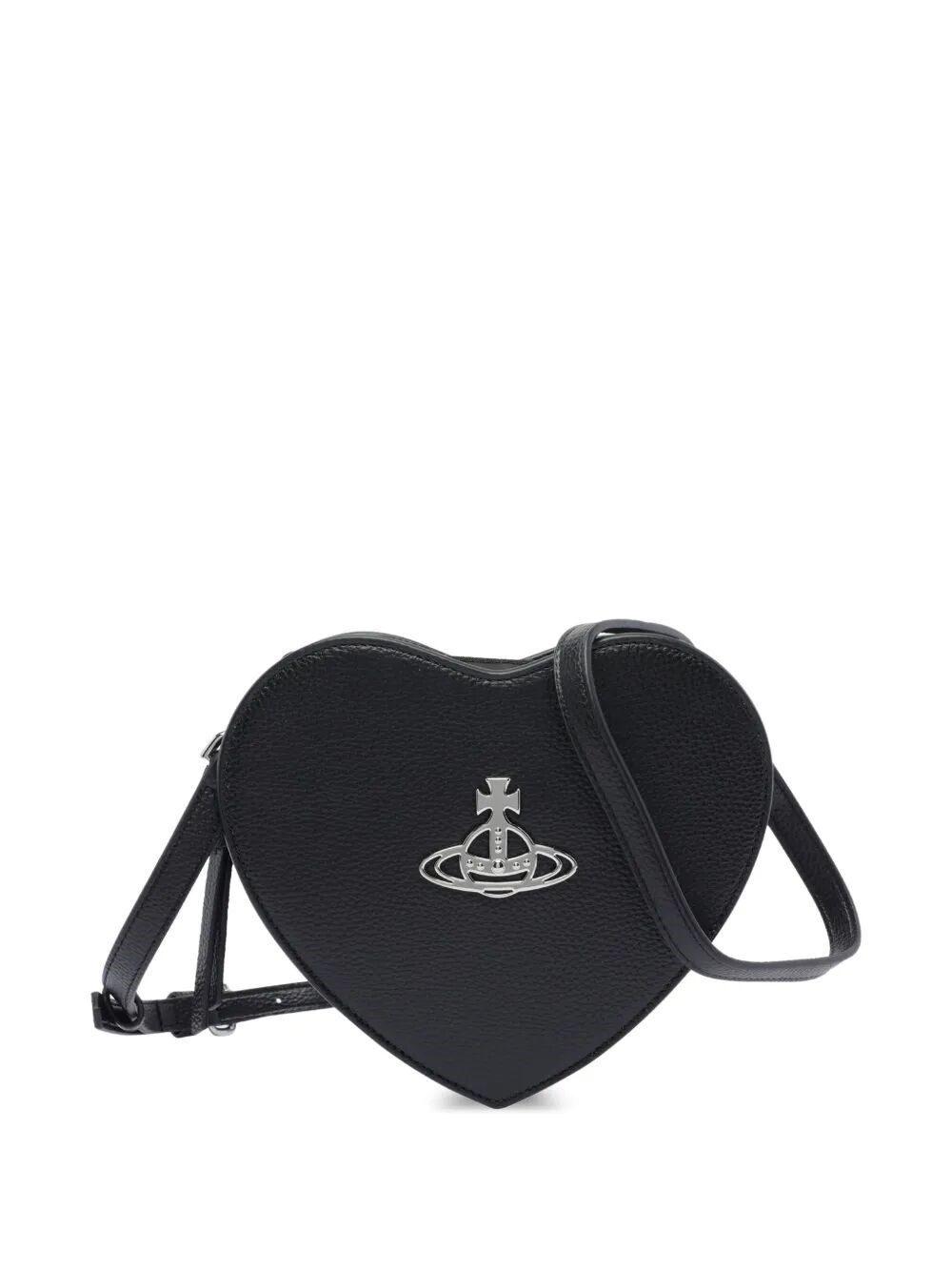 Vivienne Westwood Louise Heart-shaped Logo Cross Body Bag In Black