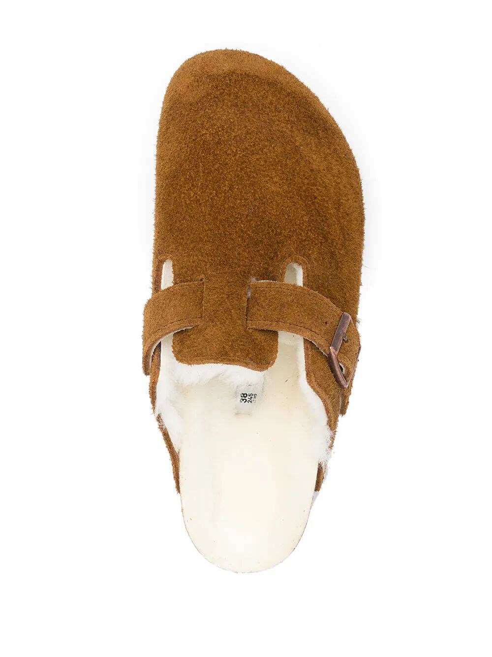 BOSTON SUEDE MULE WITH LAMB FUR LINING