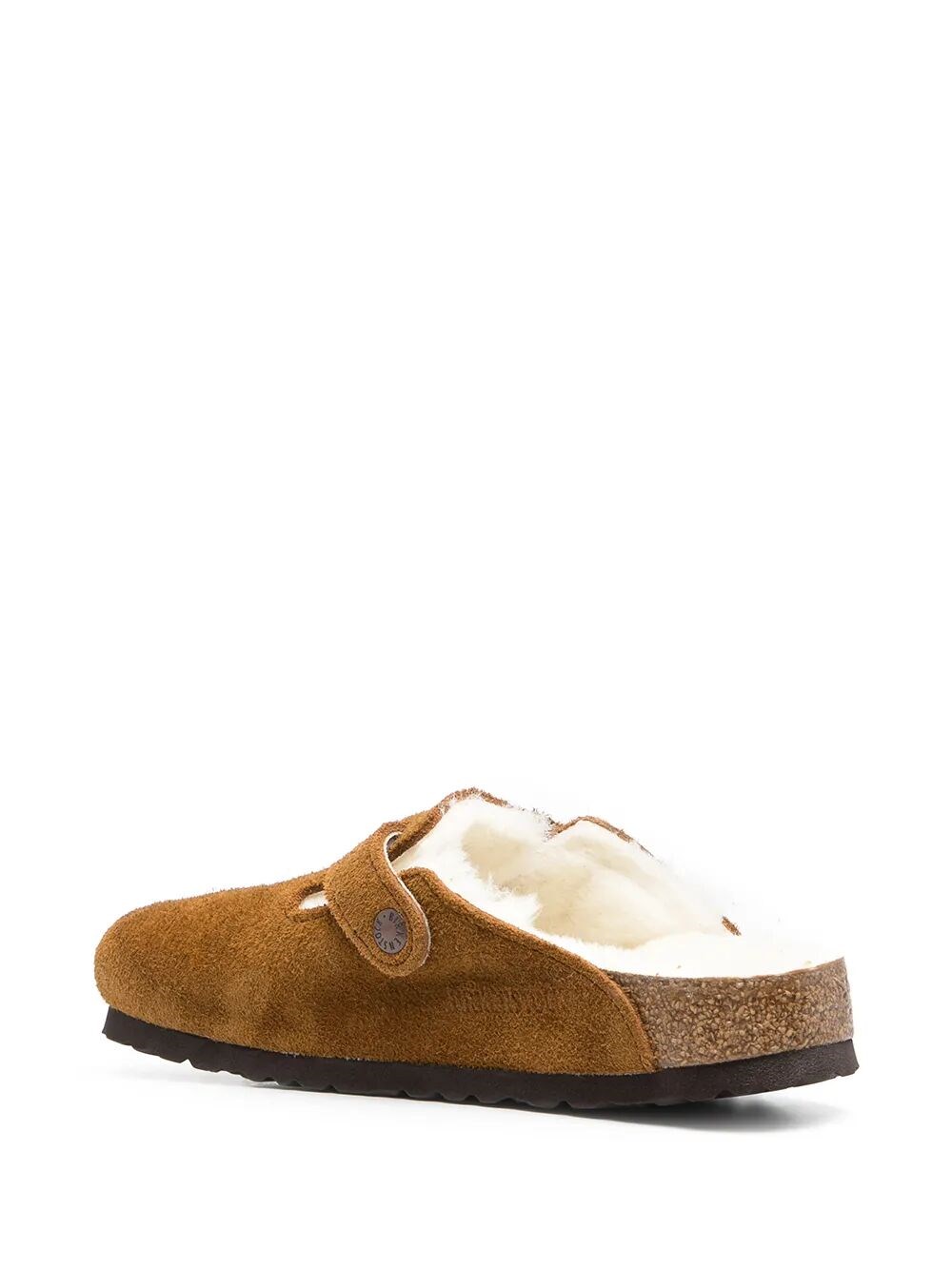 BOSTON SUEDE MULE WITH LAMB FUR LINING