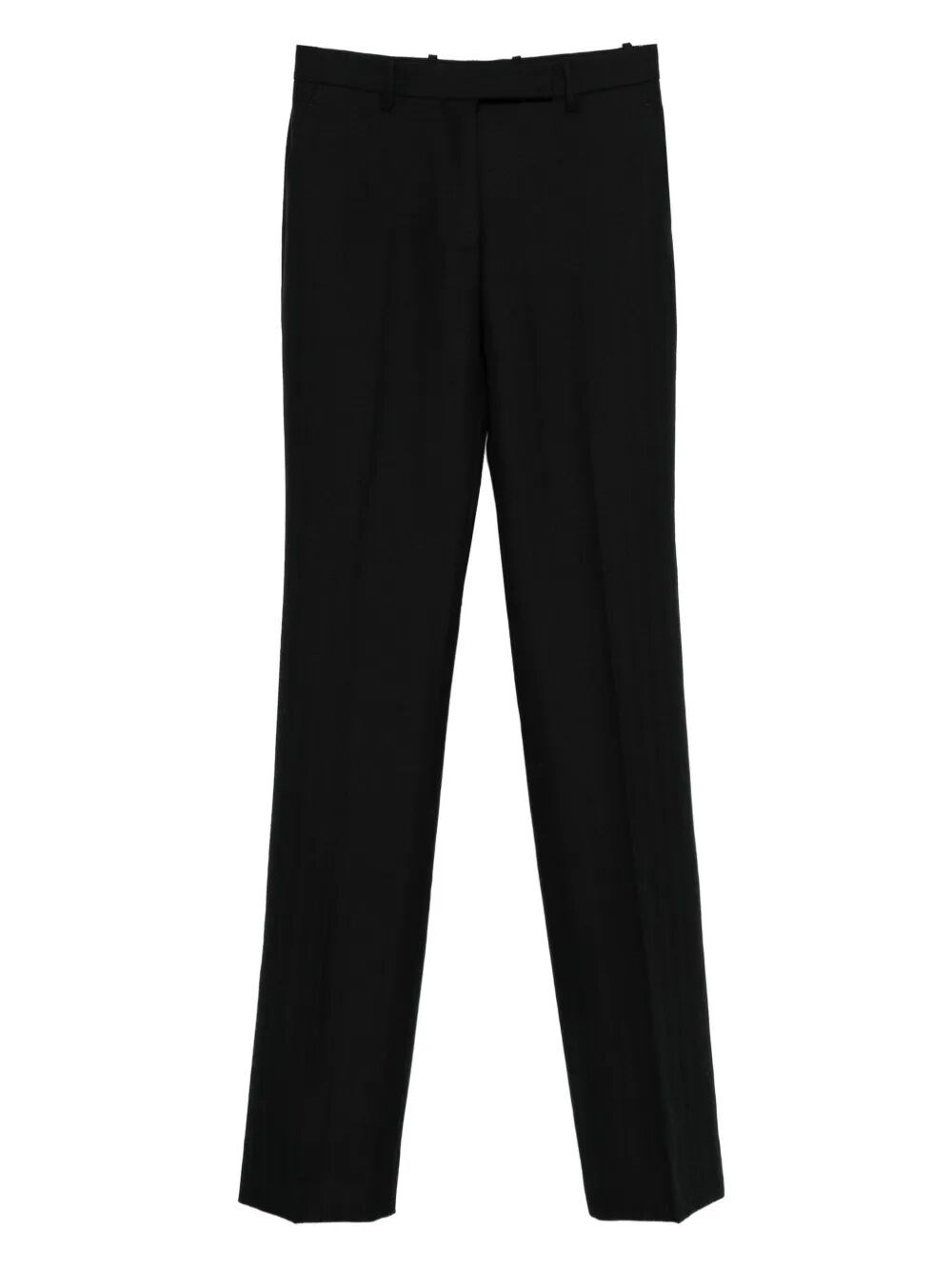 Tom Ford Sharp Herringbone Tailored Straight Leg Trousers Clothing In Black