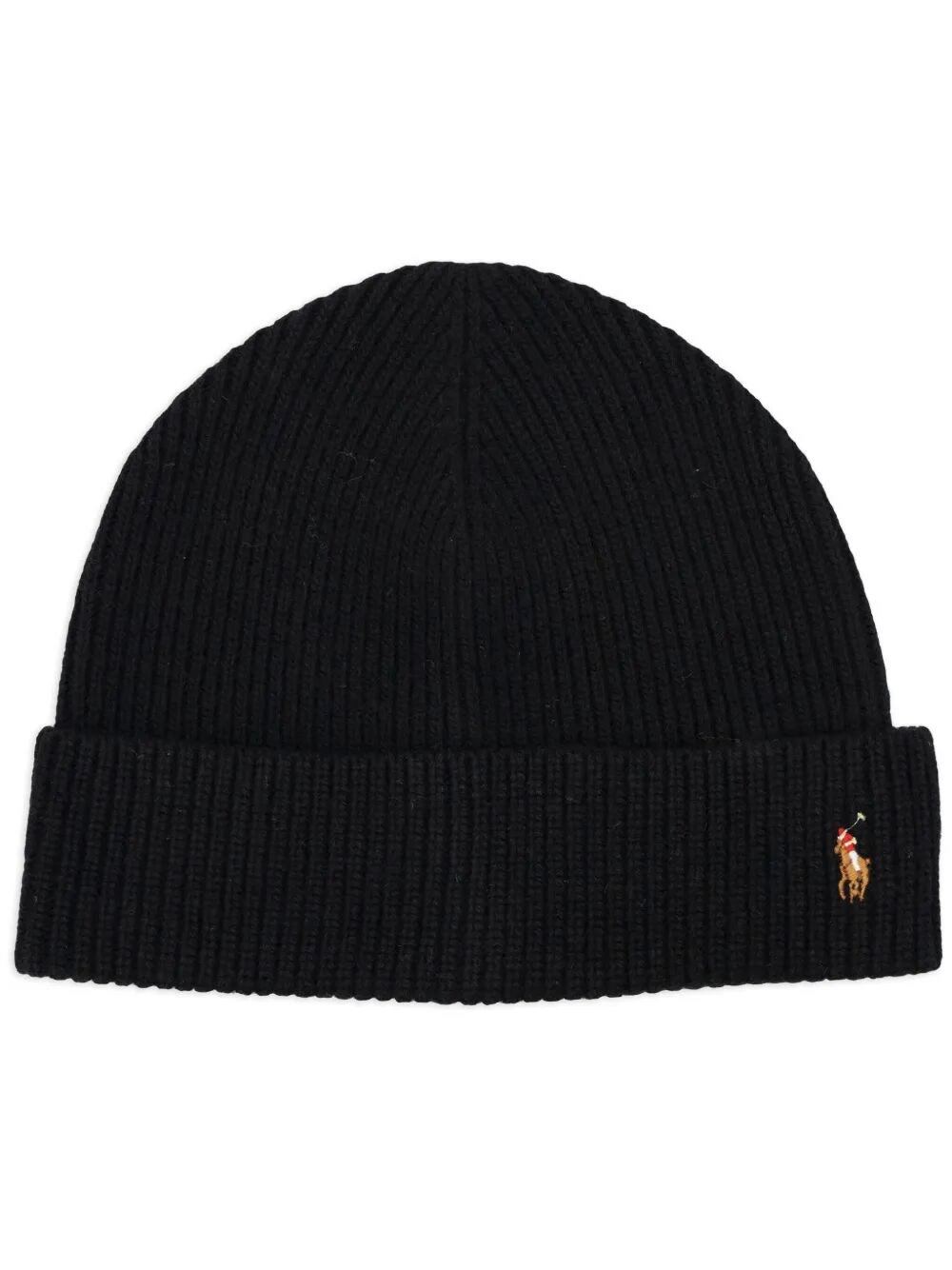 Polo Ralph Lauren Signature Pony Wool-blend Beanie In Black