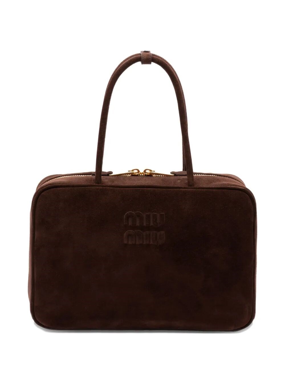Miu Miu Suede Beau Bag In Brown