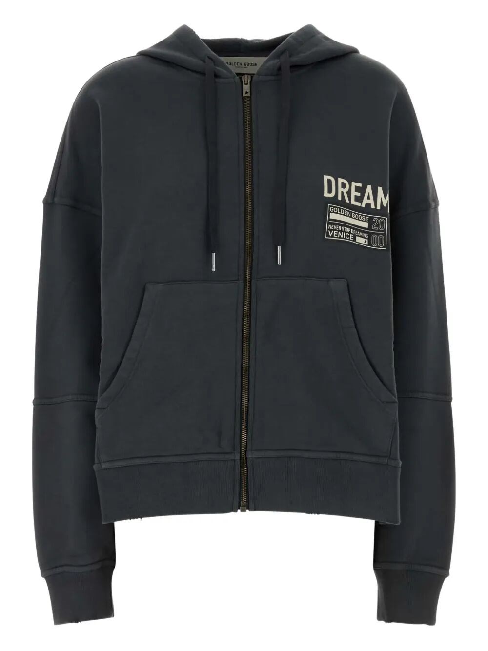 Golden Goose Deluxe Brand Dark Grey Cotton Oversize Ottaviano Sweatshirt In Gray