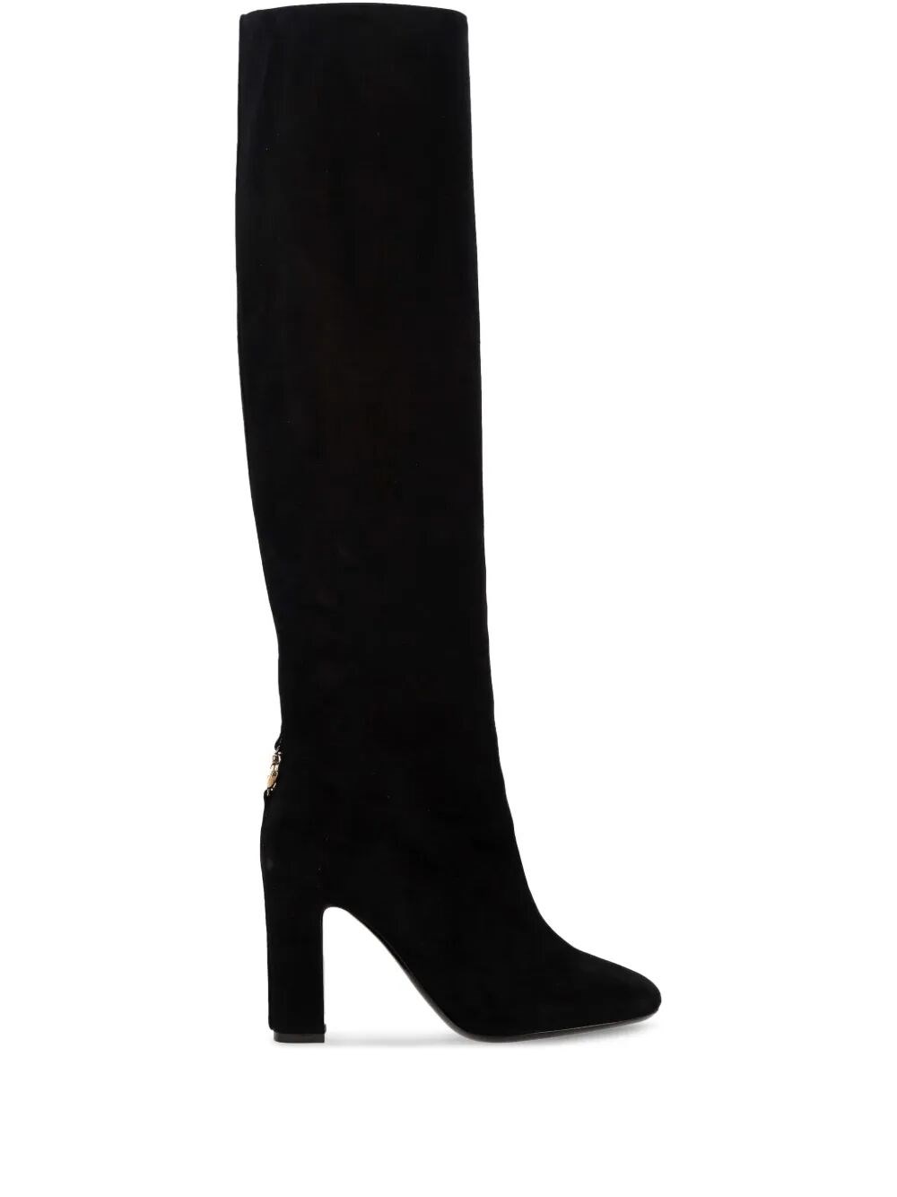 CHAIN DETAIL SUEDE KNEE-HIGH BOOTS