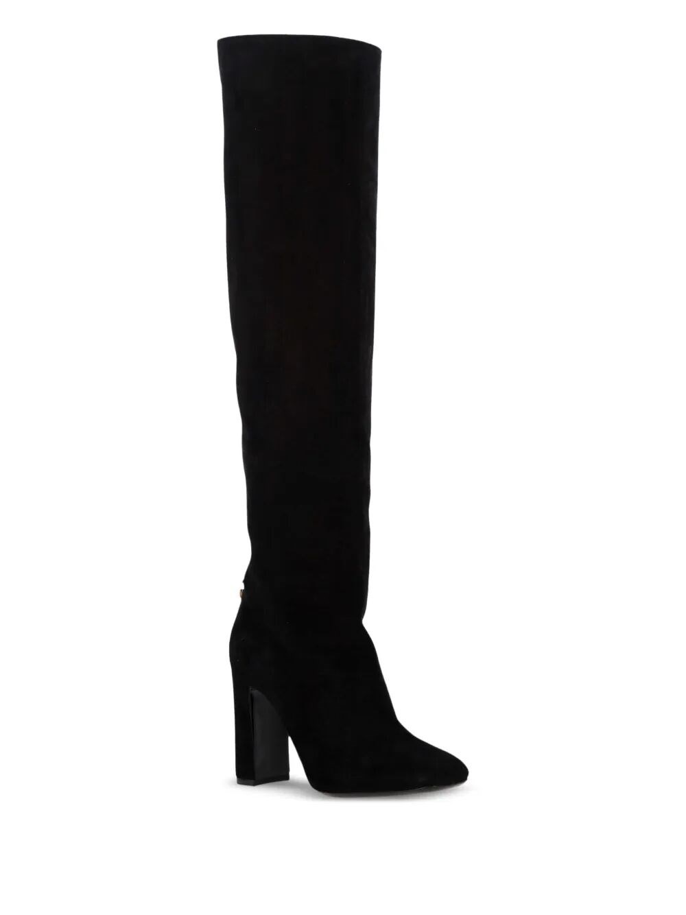 CHAIN DETAIL SUEDE KNEE-HIGH BOOTS