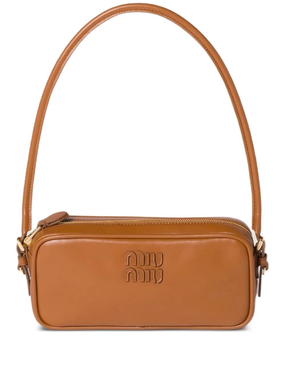 Miu Miu Leather Pouch In Brown