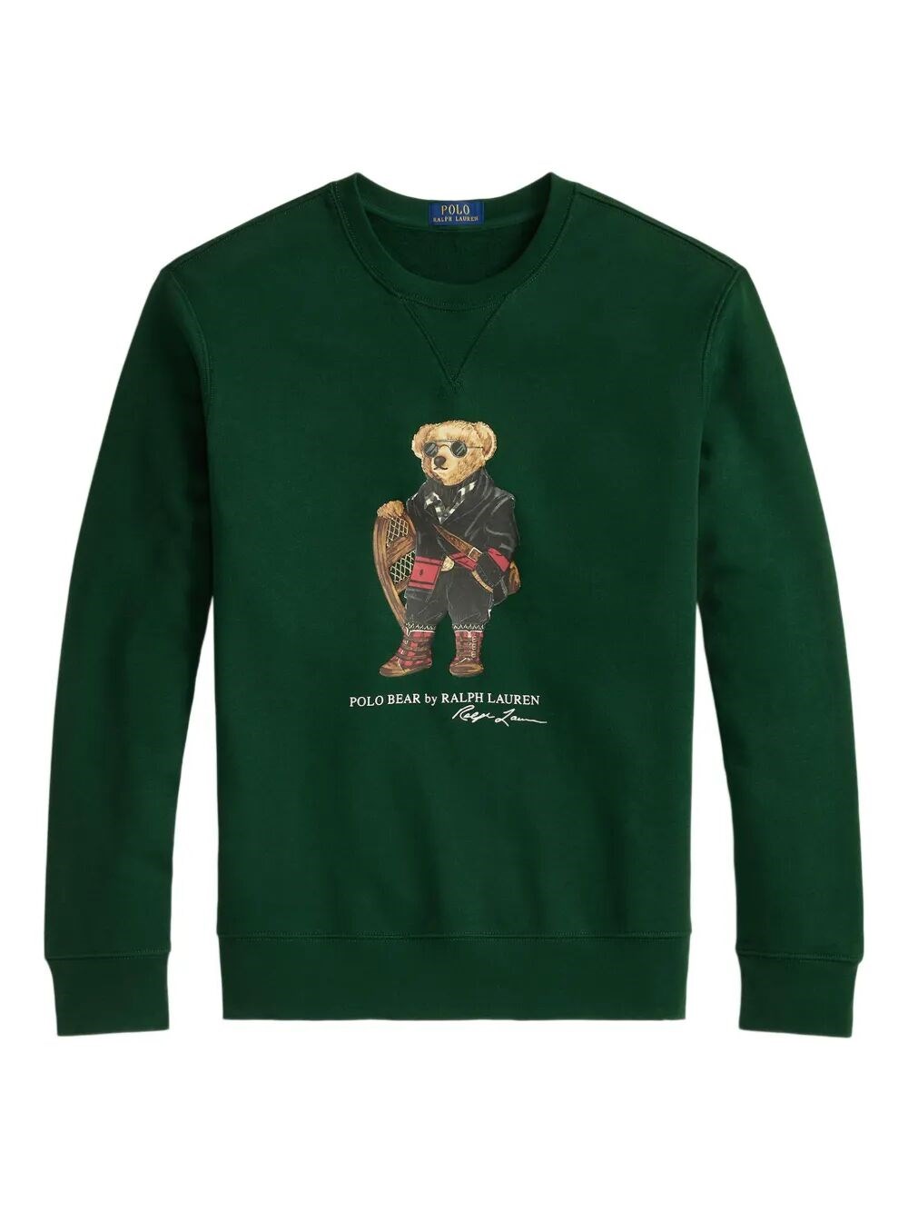 Polo Ralph Lauren Polo Bear Fleece Crew Neck Sweatshirt Clothing In Green