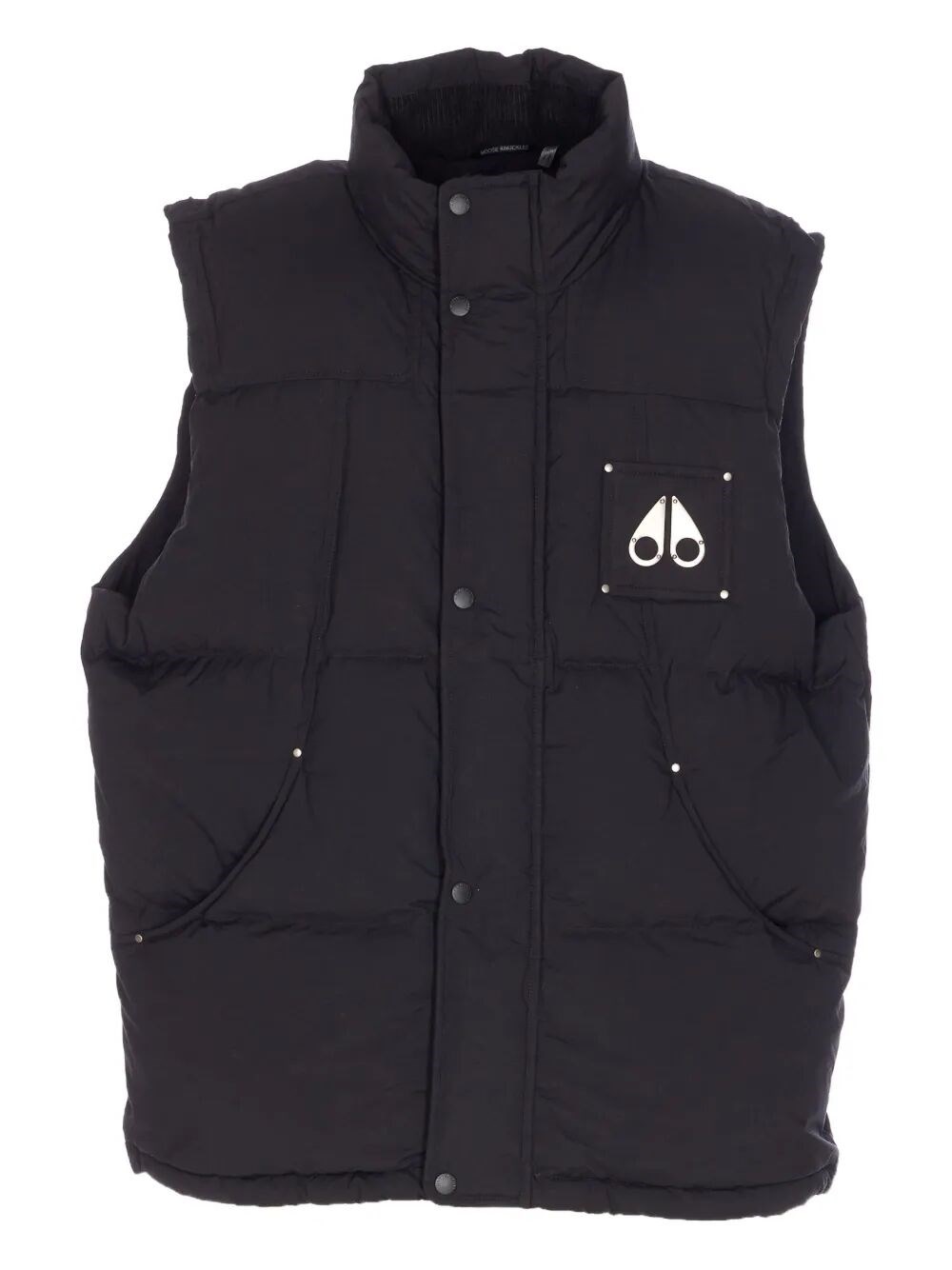 Moose Knuckles Insulated Sleeveless Jacket High Collar In Black