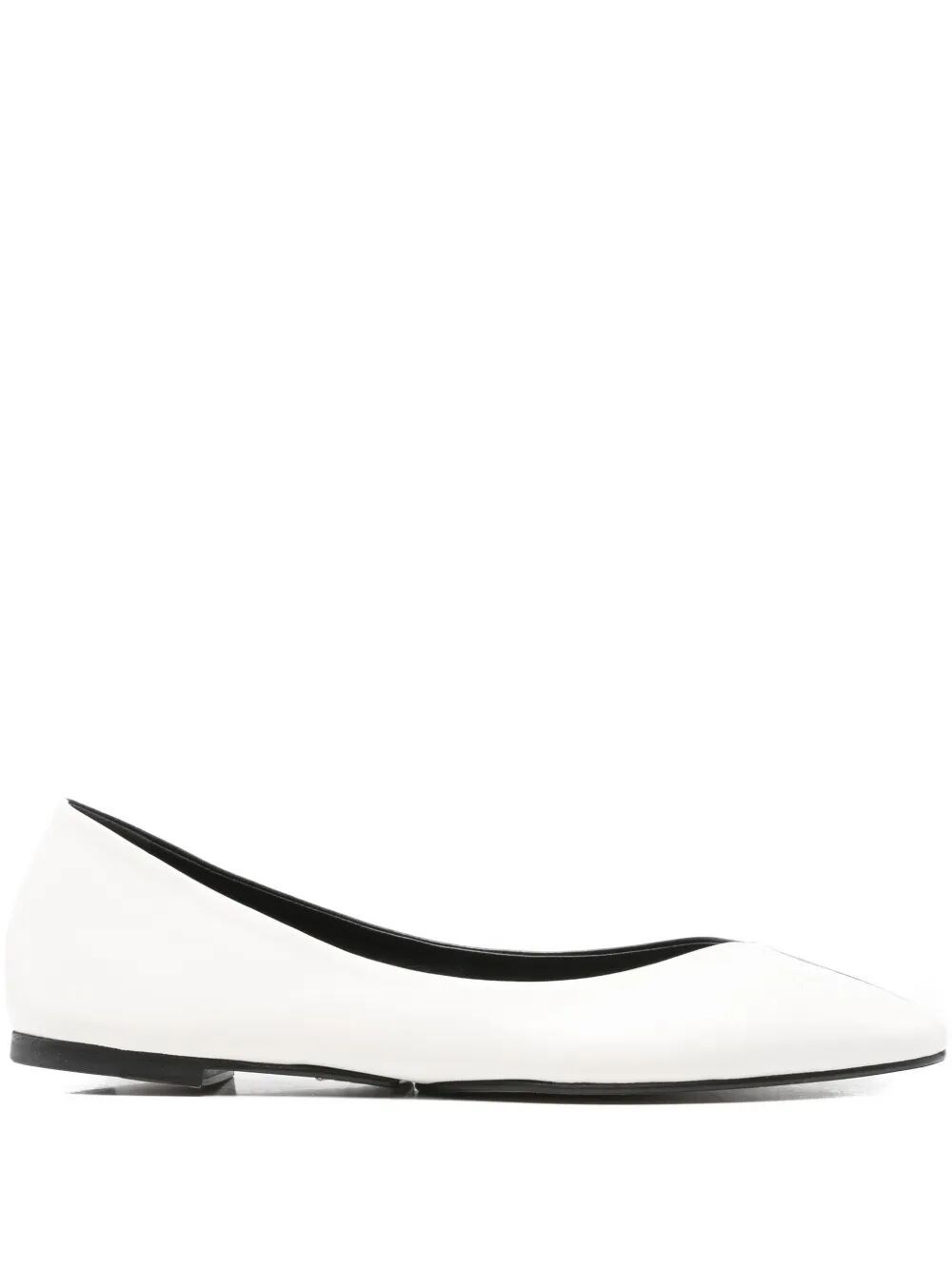 Jacquemus Les Ballerines Ovalo In Two-toned Leather Shoes In Black