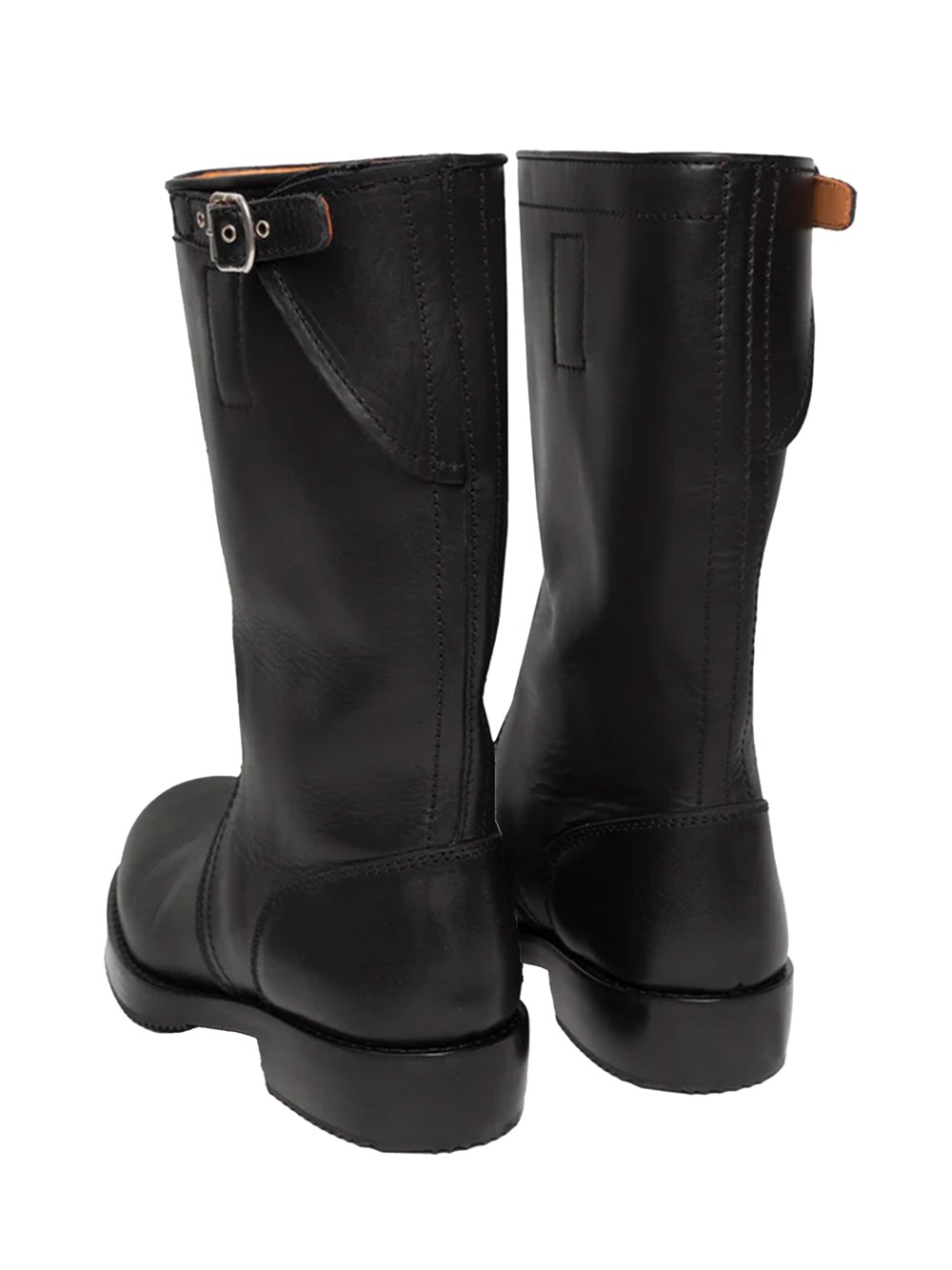 LEATHER BIKER BOOTS