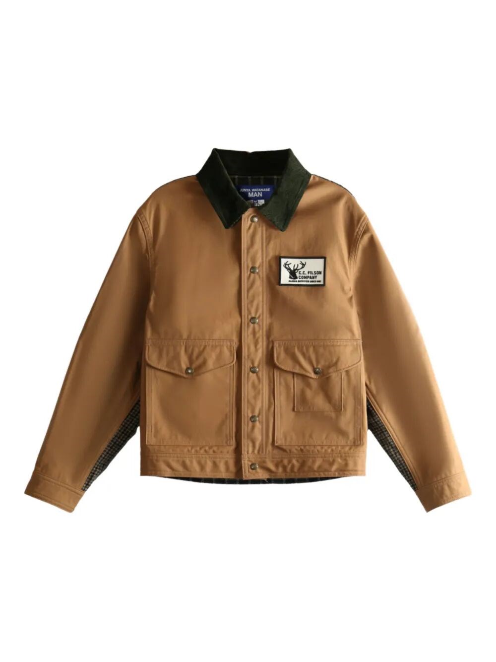 Junya Watanabe Comme Dg X Filson Cotton Oxford And Wool Workwear Blouson In Brown