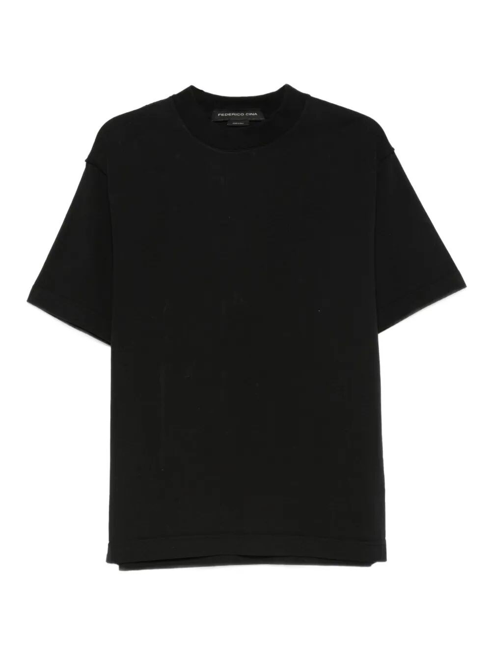 Federico Cina Tortellino Recipe Cotton T-shirt Clothing In Black
