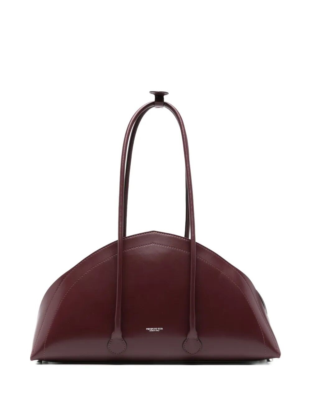 Federico Cina Structured Shoulder Bag Long Handles In Red