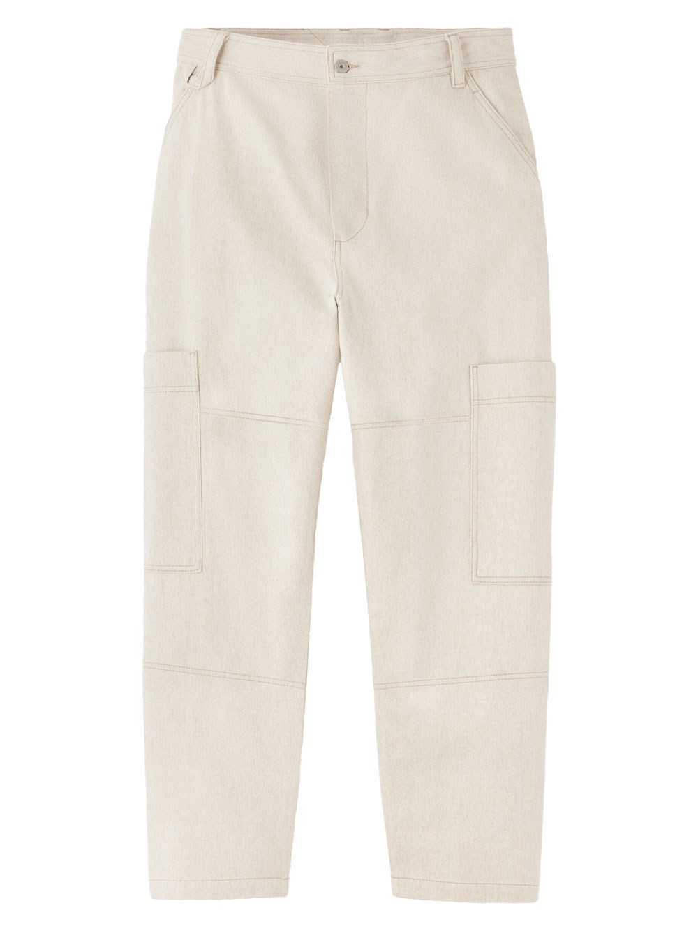 Jacquemus Cargo Trousers With Pockets And Loops In Metallic