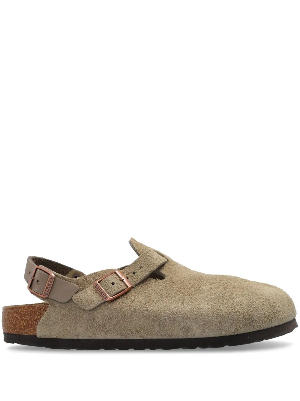 Birkenstock Tokio Unisex Suede Sabot Shoes In Neutral