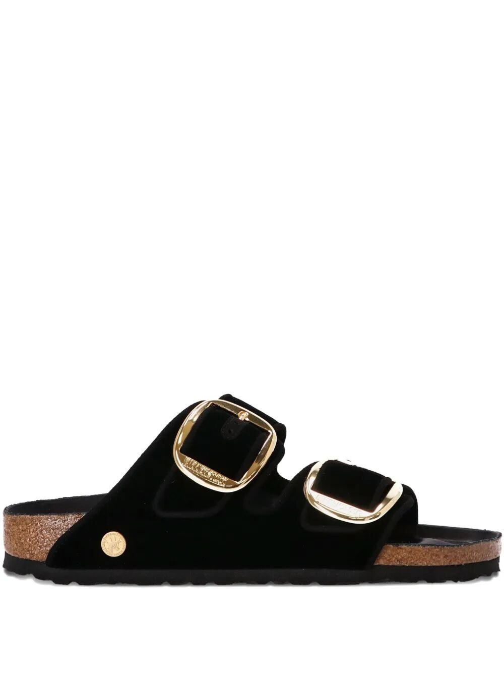Birkenstock Arizona Big Buckle Piping Rivet Logo Sandals In Black
