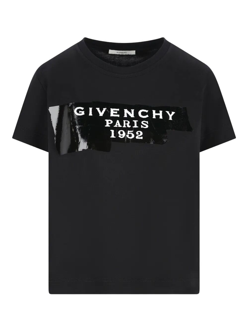 Givenchy Cotton T-shirt With Tape Print Clothing In Black