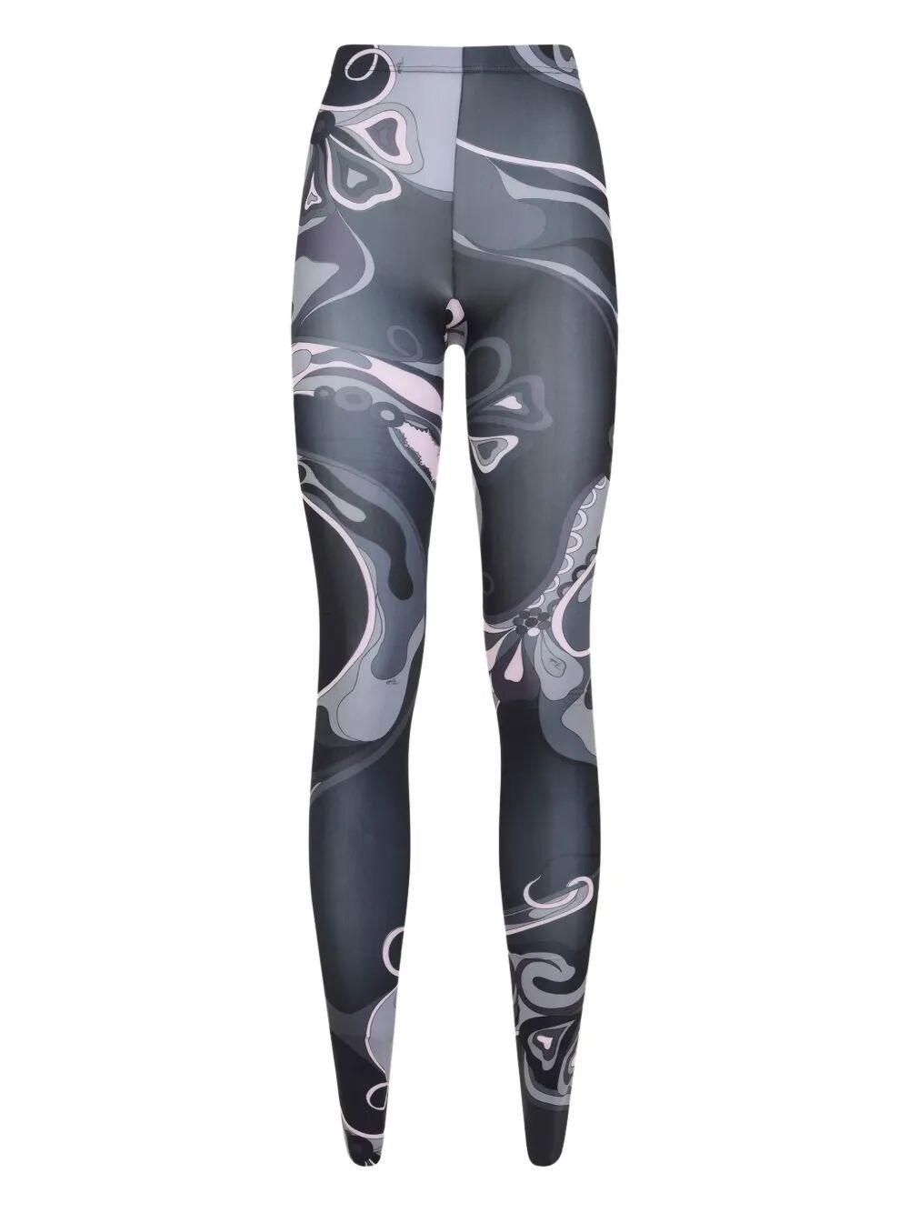 Pucci Swirl-print Tights In Blue