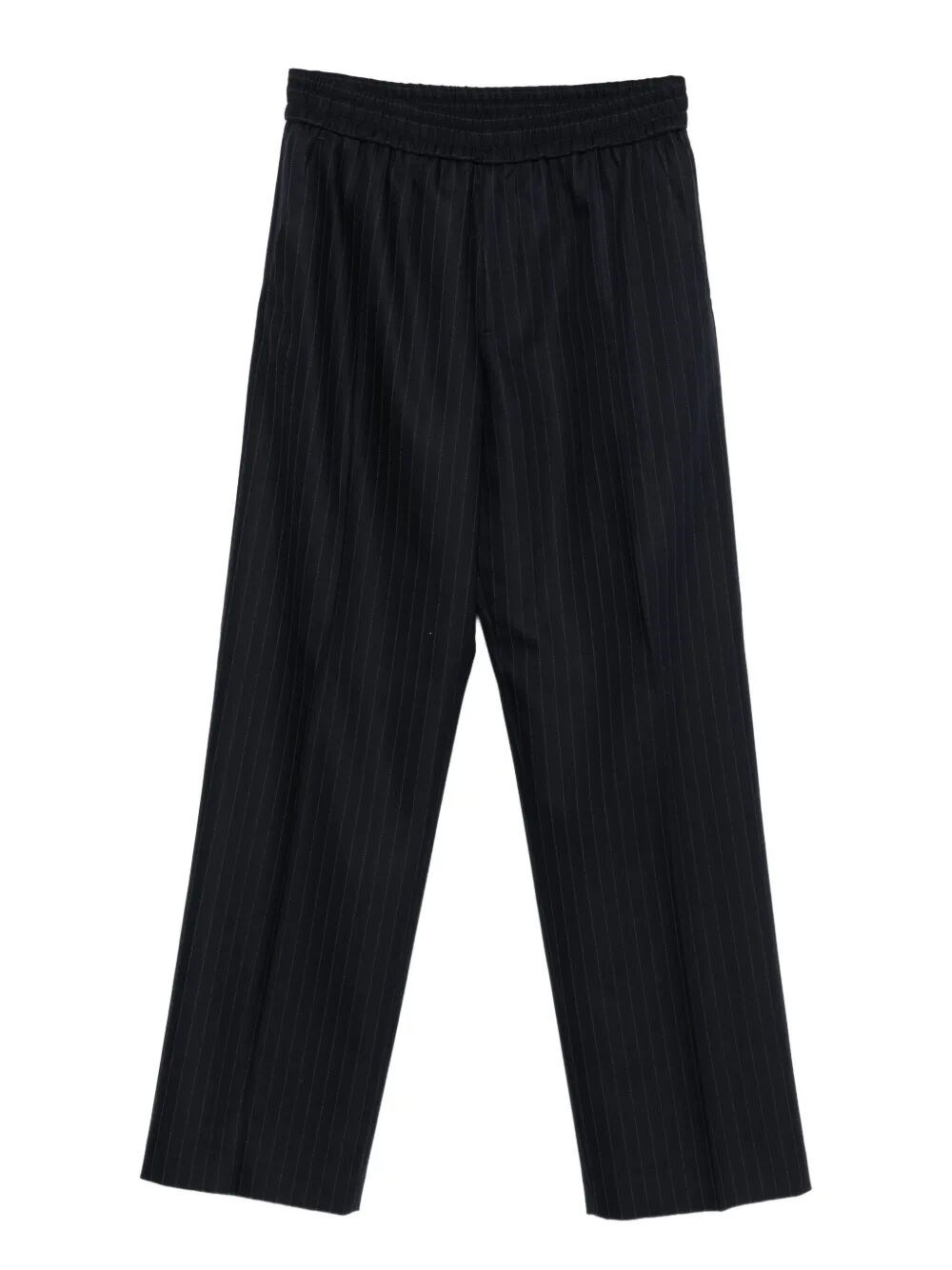 WIDE LEG PINSTRIPE JOGGER STYLE TROUSERS