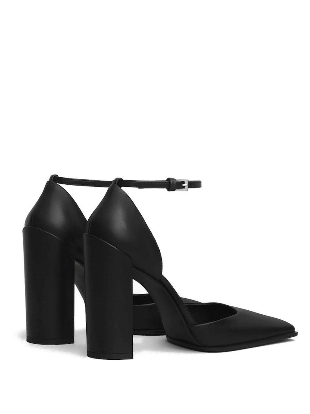 SQUARE D`ORSAY LEATHER PUMPS