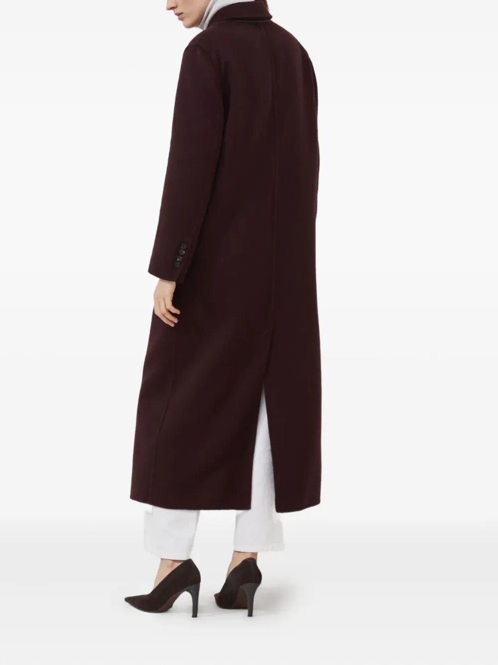 HAND-CRAFTED COAT IN CASHMERE DOUBLE BEAVER CLOTH WITH MONILI