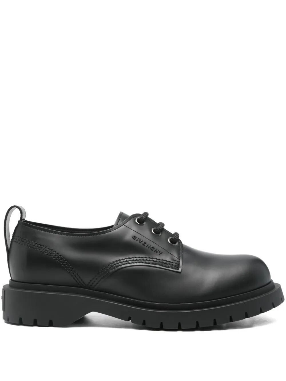 Givenchy Brushed Bull Leather Loafers With Pull Tab In Black
