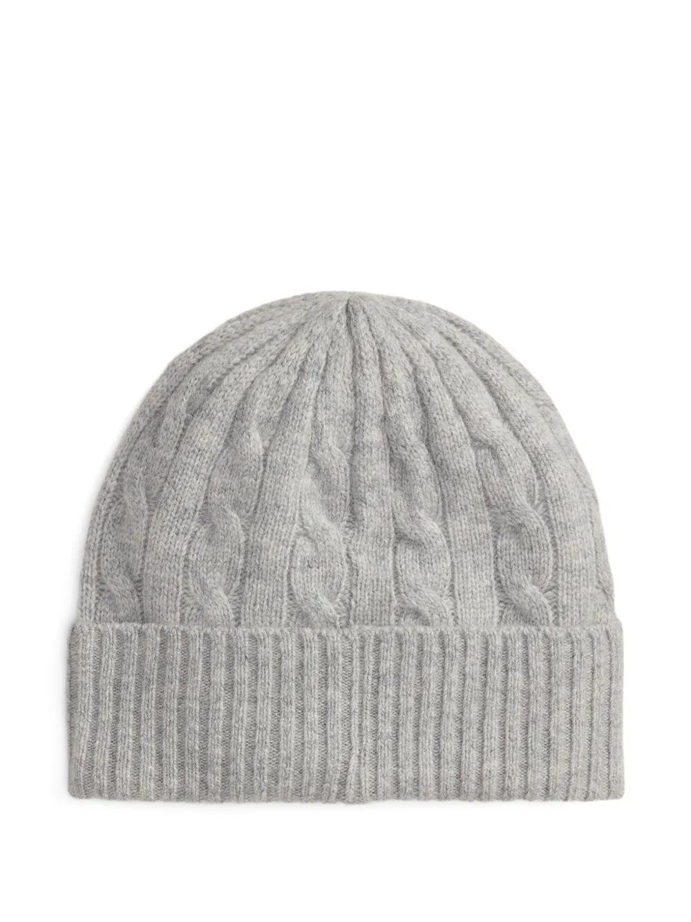 CABLE-KNIT WOOL AND CASHMERE BEANIE