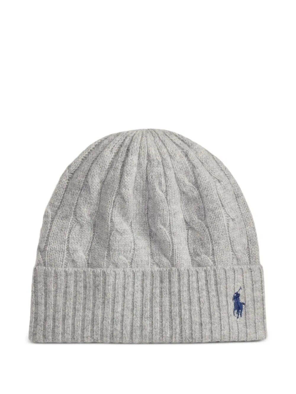 CABLE-KNIT WOOL AND CASHMERE BEANIE