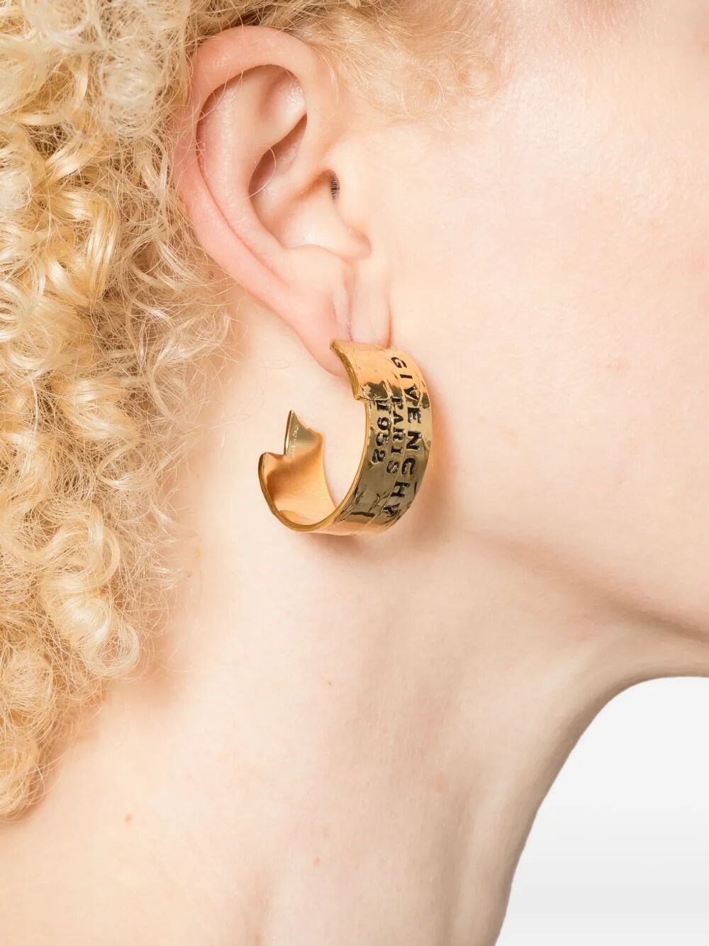 GIVENCHY TAPE EARRINGS IN METAL AND ENAMEL