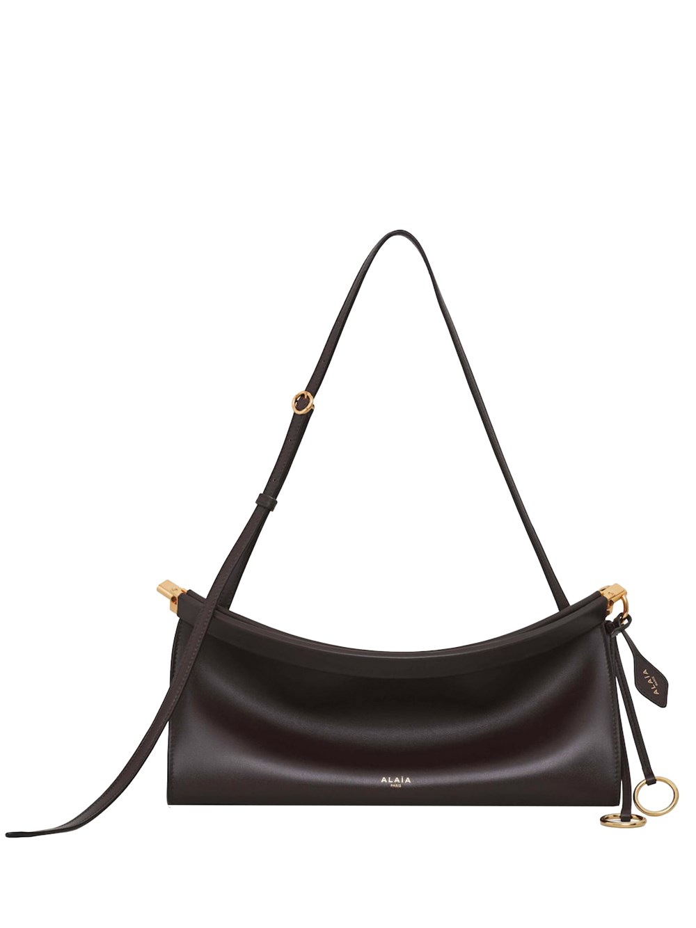 Alaïa Le Click East West Leather Medium Bag In Brown