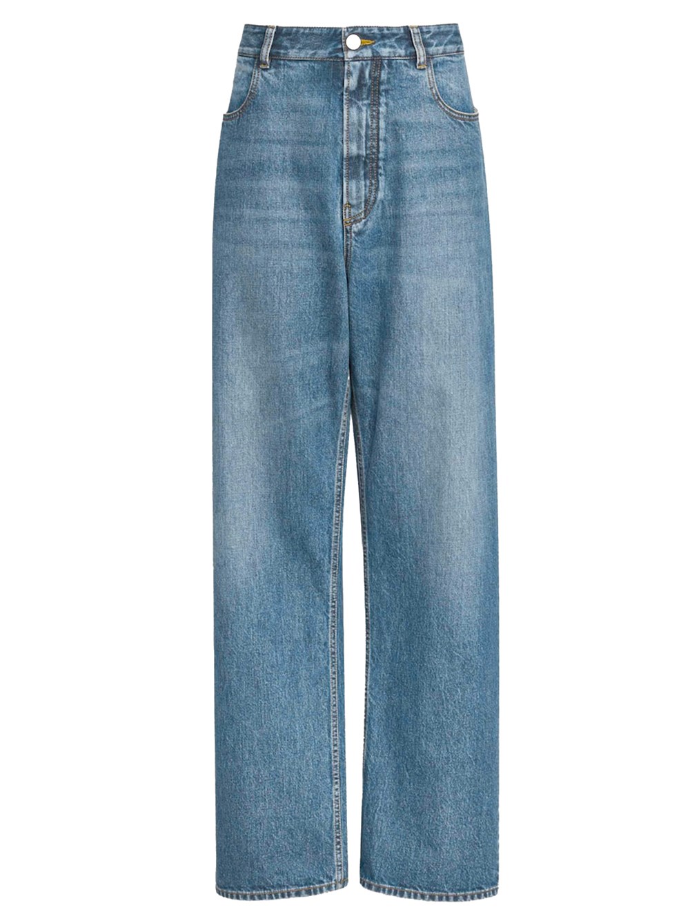 Alaïa Low Waist Denim Pants In Blue