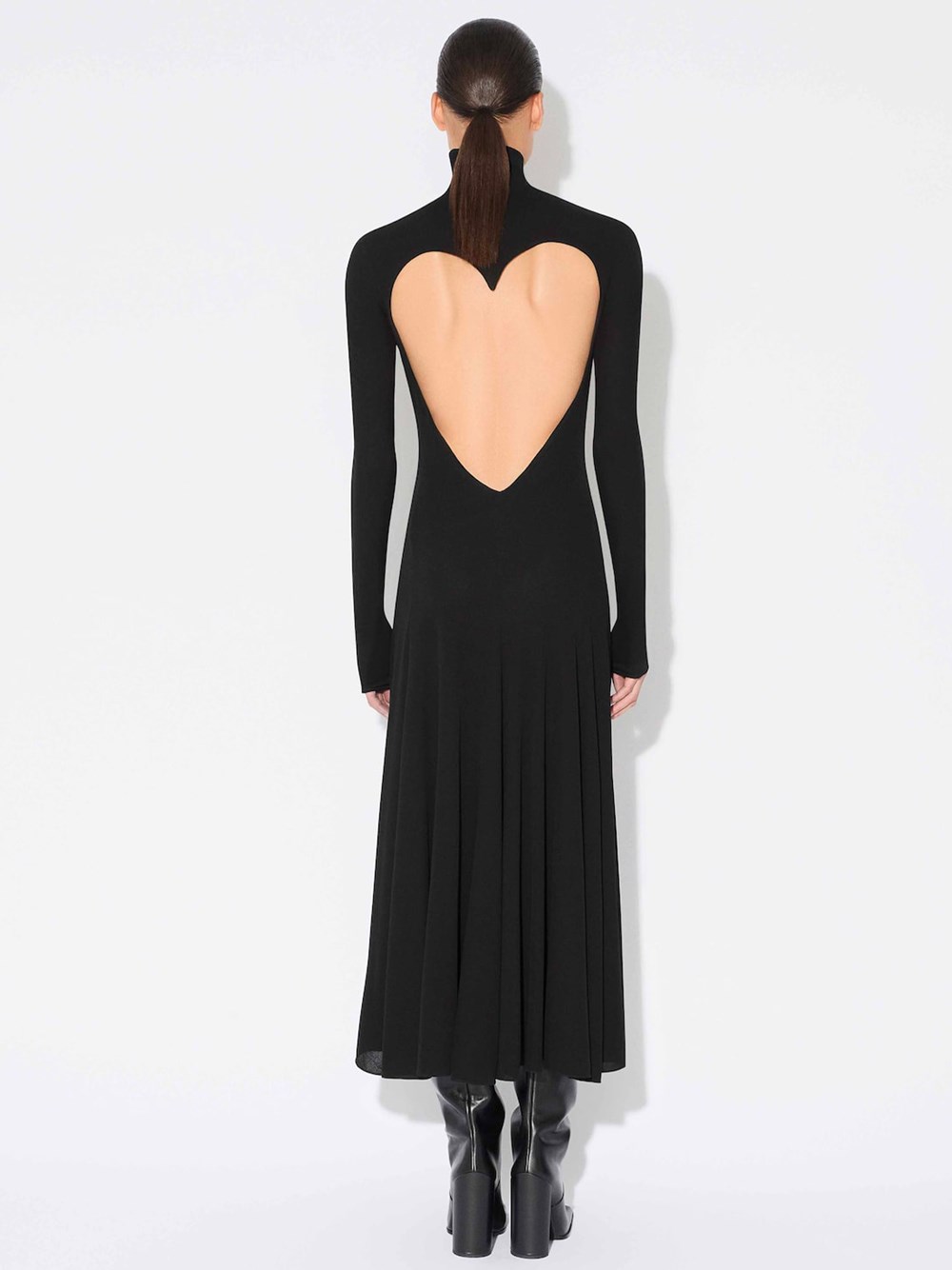 FLUID JERSEY HEART DRESS