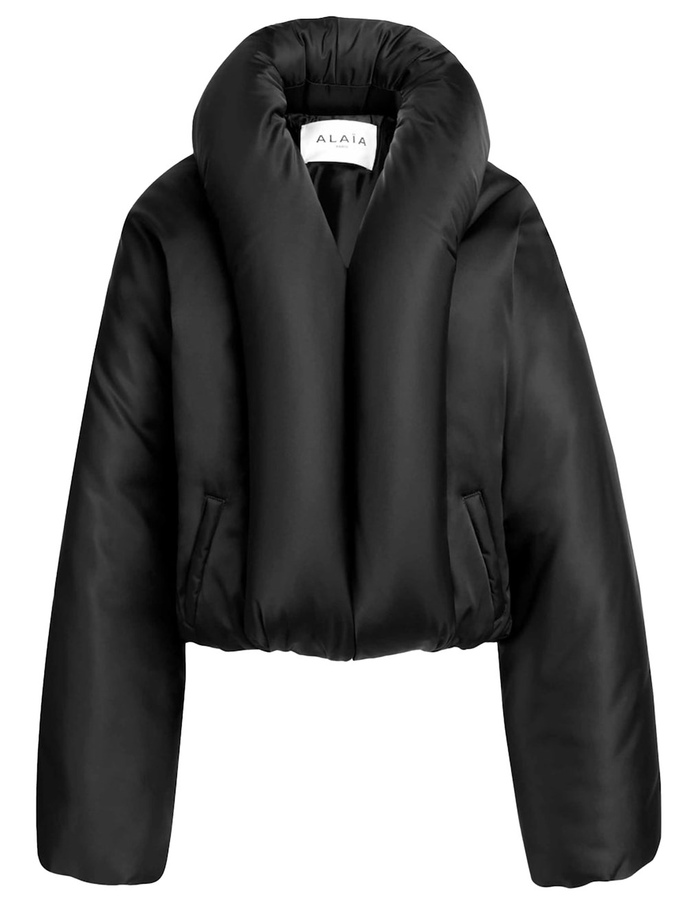 Alaïa Taffeta Padded Bomber Jacket In Animal Print