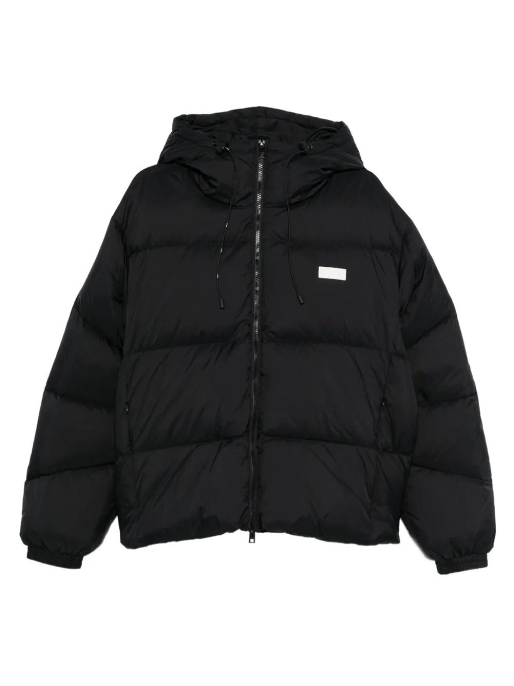 Msgm Hooded Puffer Jacket In Black