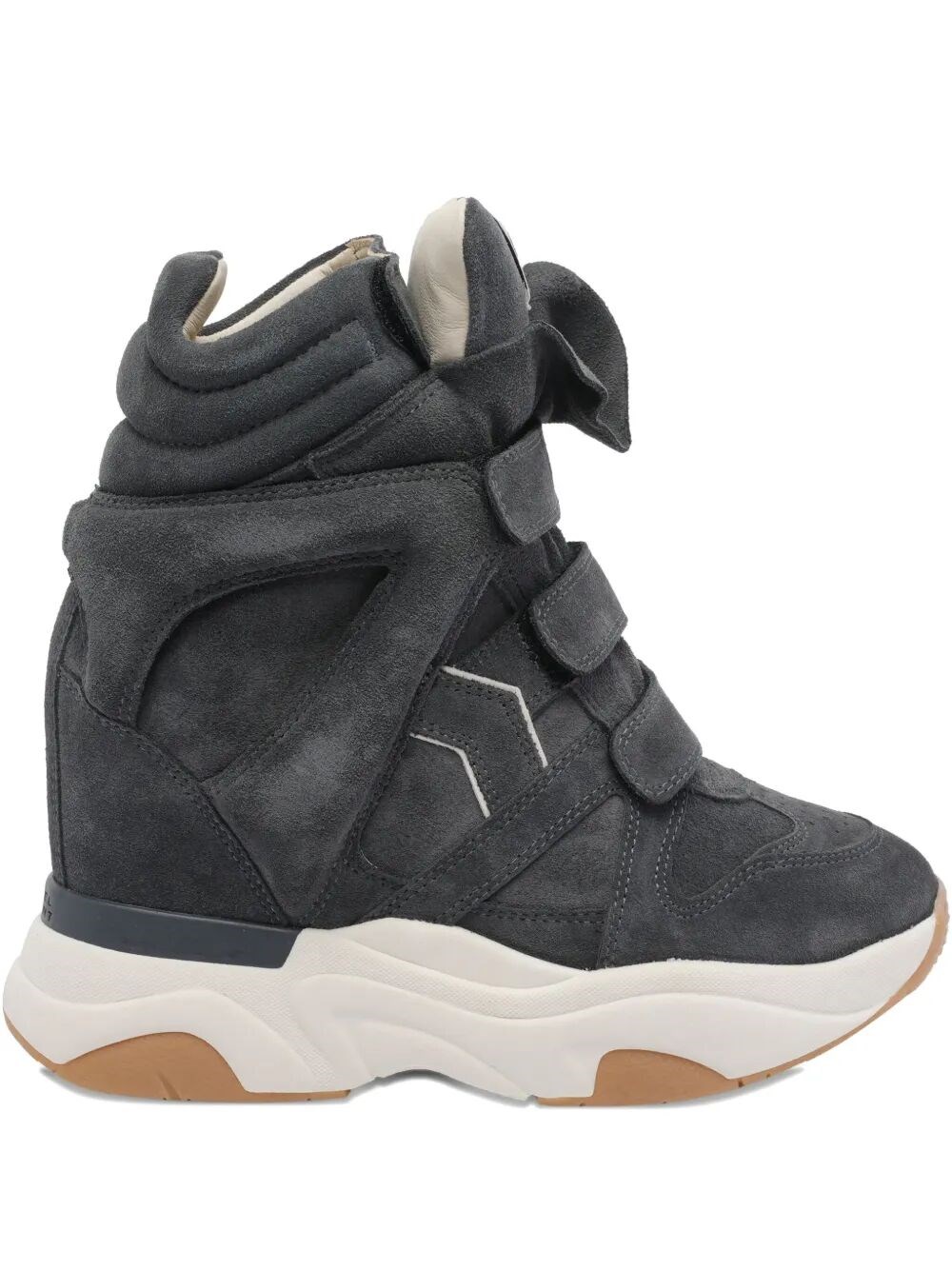 Isabel Marant Balskee High-top Wedge Suede Sneakers In Gray